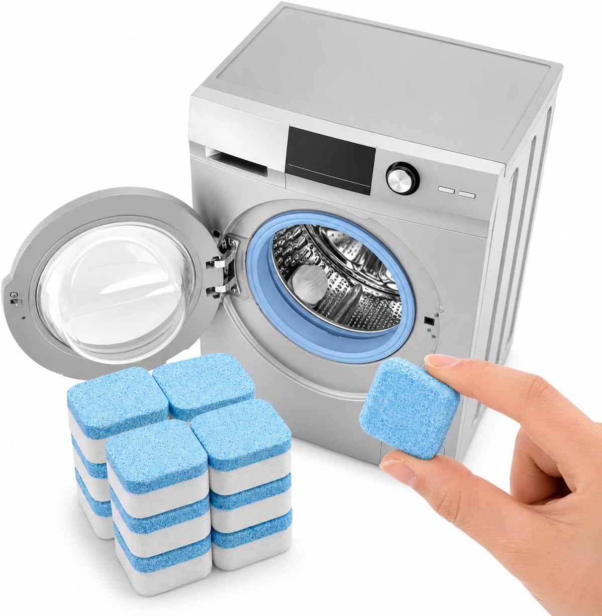 سعر ومواصفات 12PCS Washing Machine Cleaning Tablets for Front & Top Load Washers, Deep Drum Cleaner, Removes Build-Up, Odors & Hard Water Residue (B0H2BVHHGF) على Amazon EG