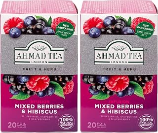 سعر ومواصفات Ahmad Tea Mixed Berries - Hibiscus 20 Foil (Pack of 2) (B0DTV4CPGZ) على Amazon EG