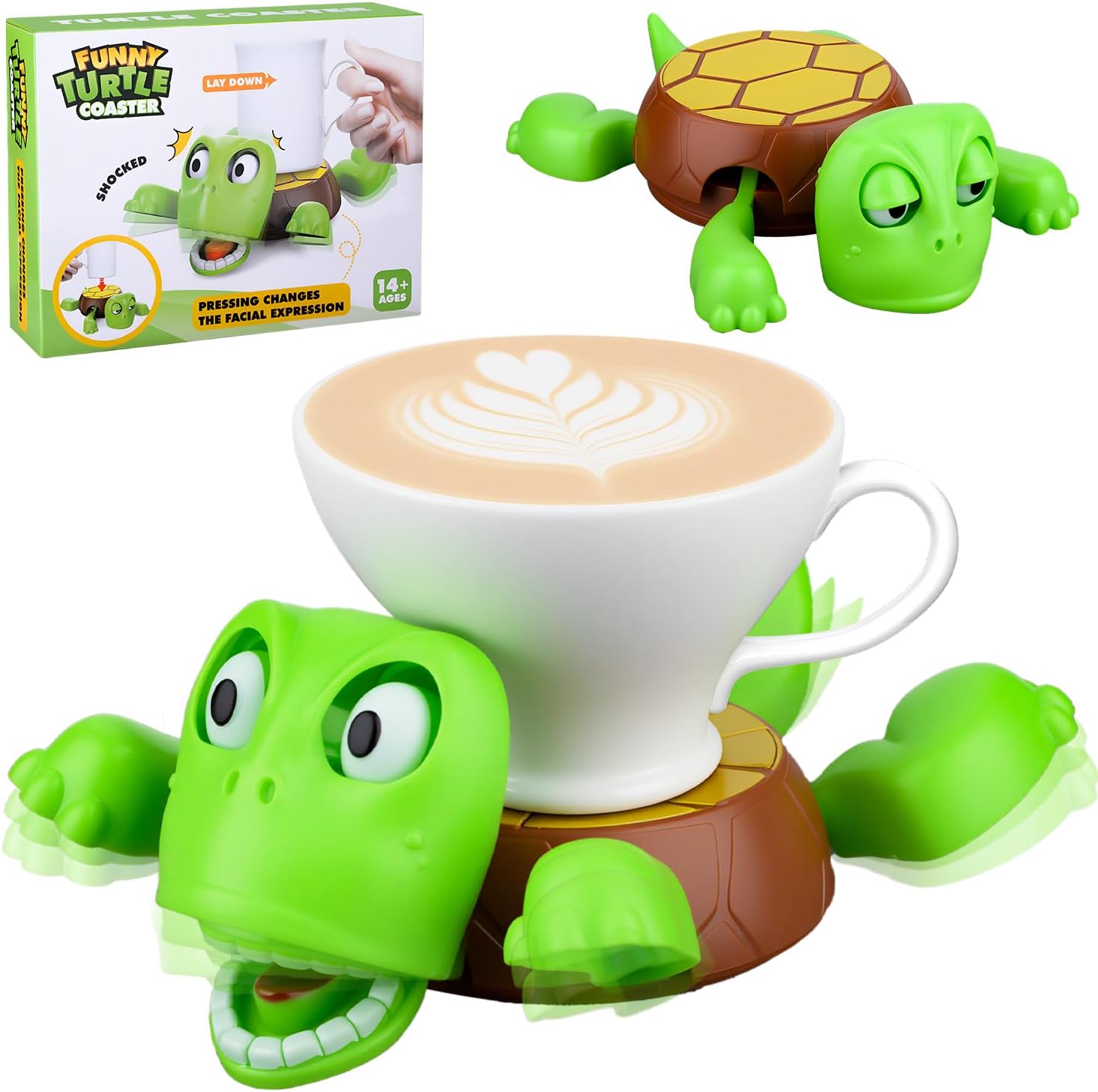 سعر ومواصفات Funny Turtle Coaster, Creative 3D Printed Coaster with Face Expression, Coffee Cup Holder, Gifts for Men (B0F1F5XX6T) على Amazon EG