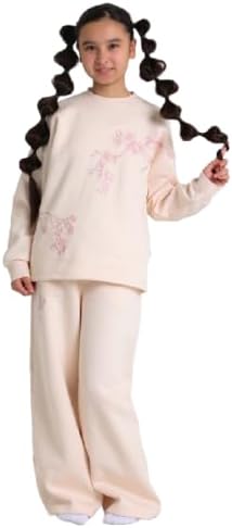سعر ومواصفات junior Junior Girls T-Shirt and Pants Set, Pink Flower Design, Cream/Pink, Size 18 (B0HLZVJKQV) على Amazon EG