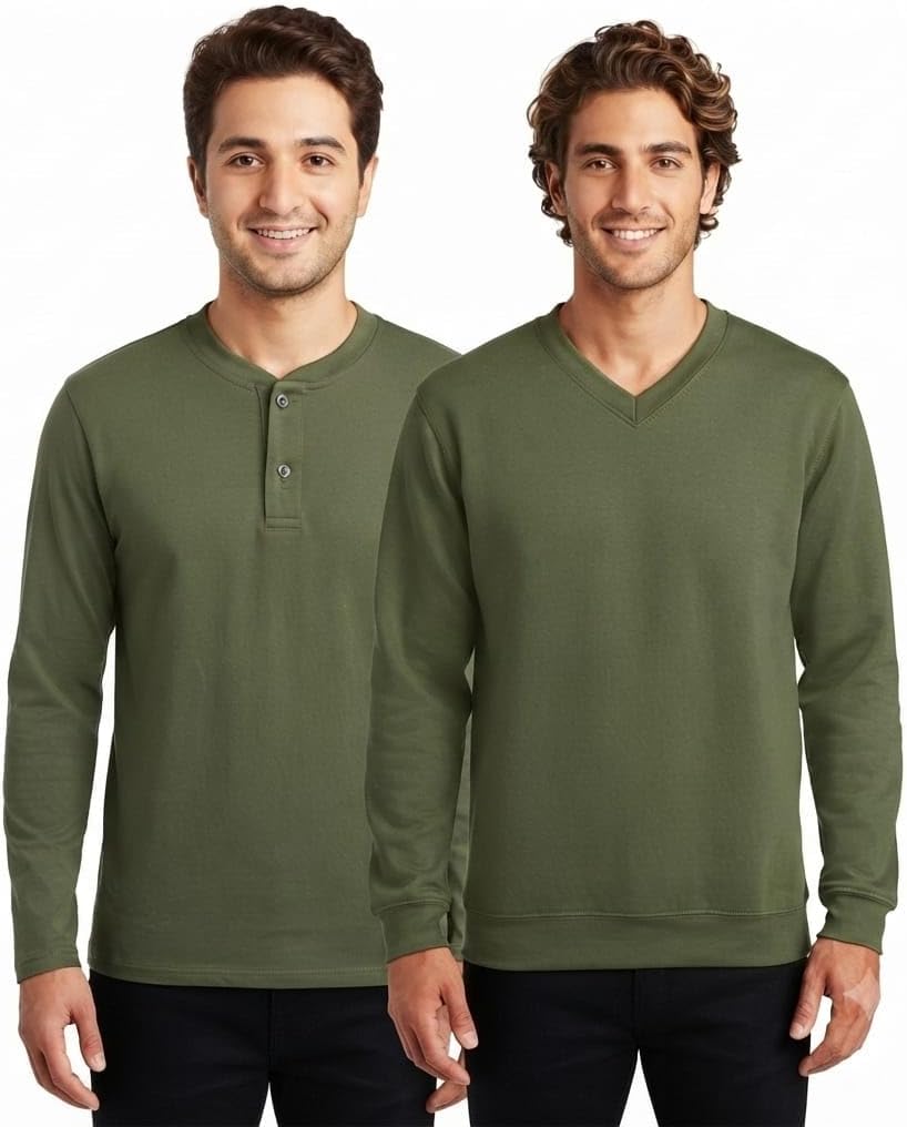 سعر ومواصفات Red Circle Bundle of 2 T-shirt + V Buttons Men olive 2XL (B08HJKDWBT) على Amazon EG