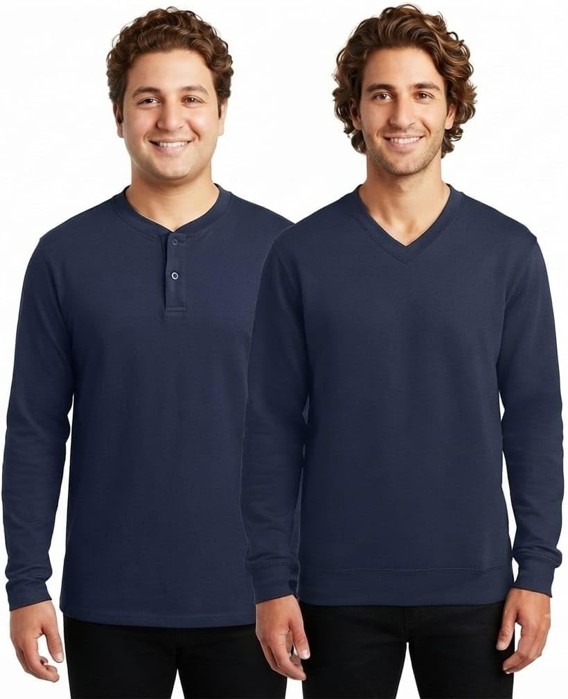 سعر ومواصفات Red Circle Bundle of 2 T-shirt + V Buttons Men navy 2XL (B08HJM9P32) على Amazon EG