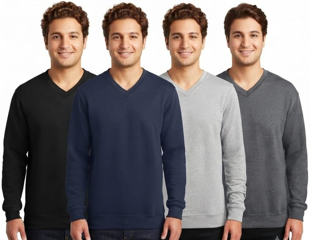 سعر ومواصفات Red Circle Mens Bundle of 4 T-Shirt V neck Bundle of 4 T-Shirt V neck (B08HJML8FH) على Amazon EG
