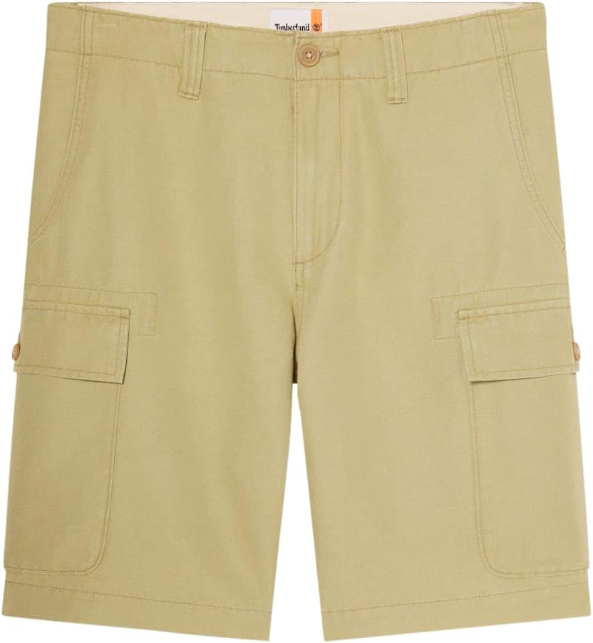 سعر ومواصفات Timberland Men's Brookline Cotton Linen Cargo Short - Green - 34 (B0H73XY66T) على Amazon EG