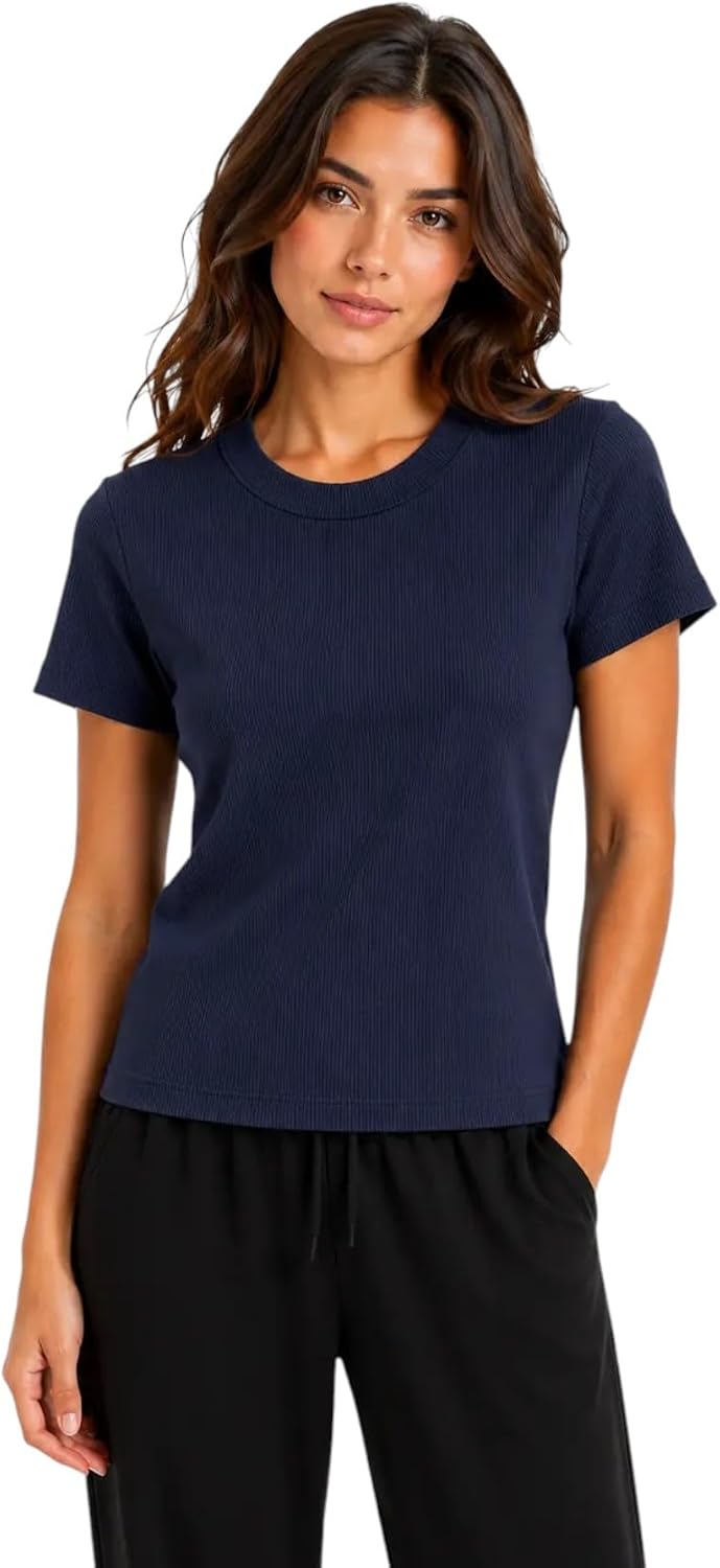 سعر ومواصفات Vanilla Cotton Derby Half Sleeves T-Shirt For Women-Navy-XL (B0HMX3QHGZ) على Amazon EG
