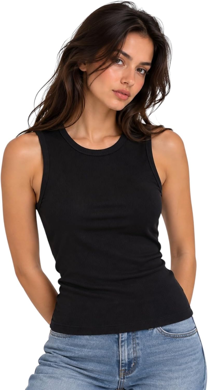 سعر ومواصفات Vanilla Cotton Derby Sleeveless T-Shirt For Women-Black-S (B0HMWTXBT6) على Amazon EG