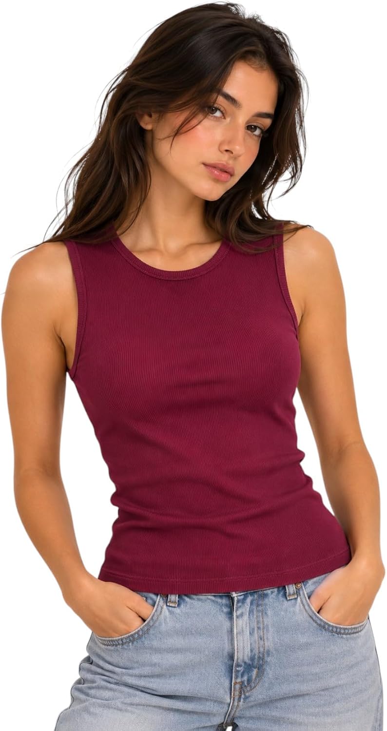 سعر ومواصفات Vanilla Cotton Derby Sleeveless T-Shirt For Women-Dark Red-XL (B0HMWYFFSN) على Amazon EG