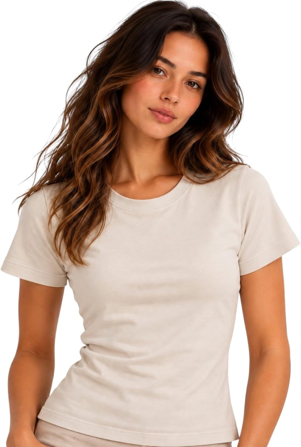سعر ومواصفات Vanilla Cotton Half Sleeves T-Shirt For Women-Beige-XL (B0HMWVBKRH) على Amazon EG