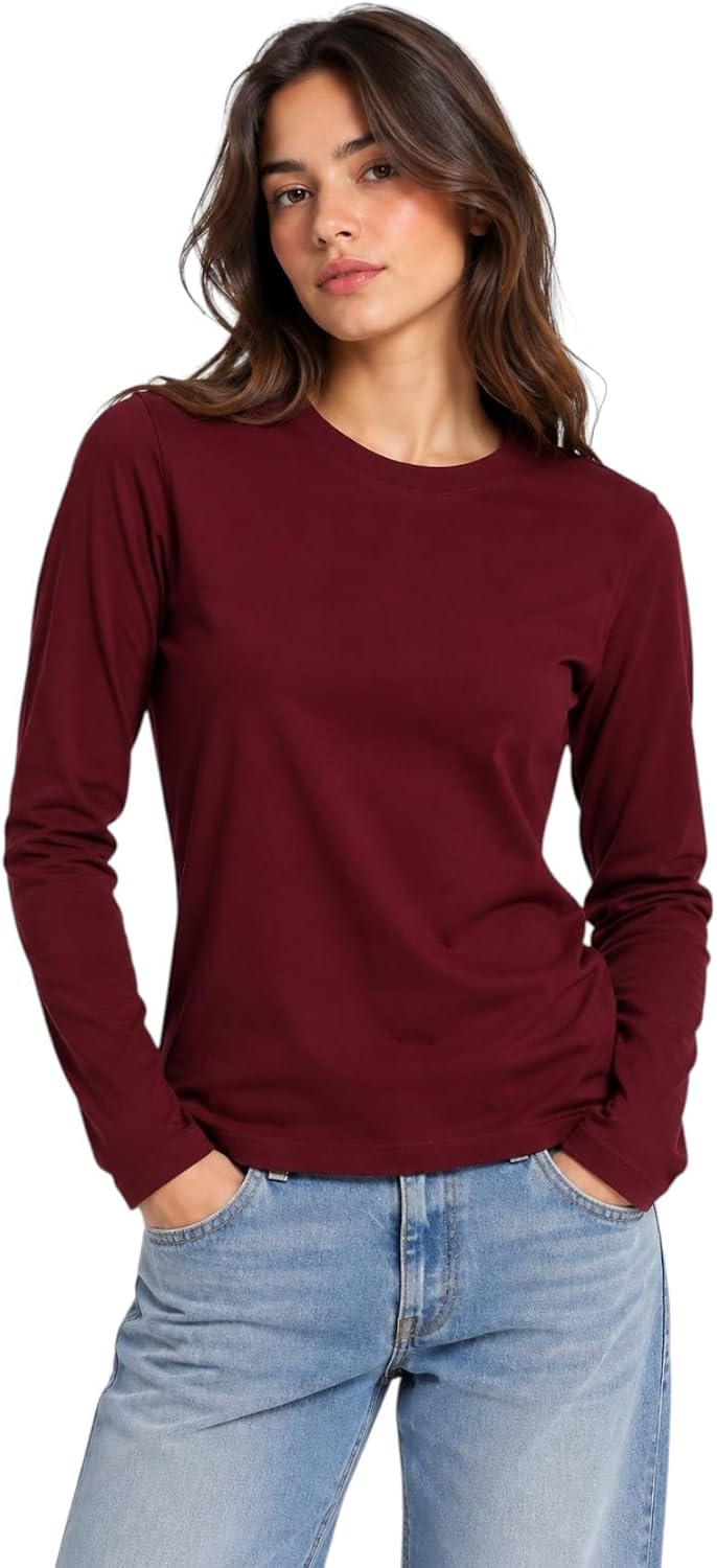 سعر ومواصفات Vanilla Cotton Long Sleeves T-Shirt For Women-Dark Red-XL (B0HMWLLT8Z) على Amazon EG