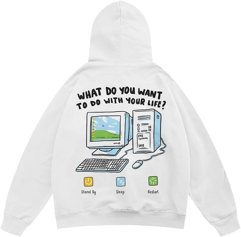 سعر ومواصفات ان يور شوز سترة بقلنسوة كبيرة الحجم بعبارة What Do You Want (B0HM3PZ3T4) على Amazon EG