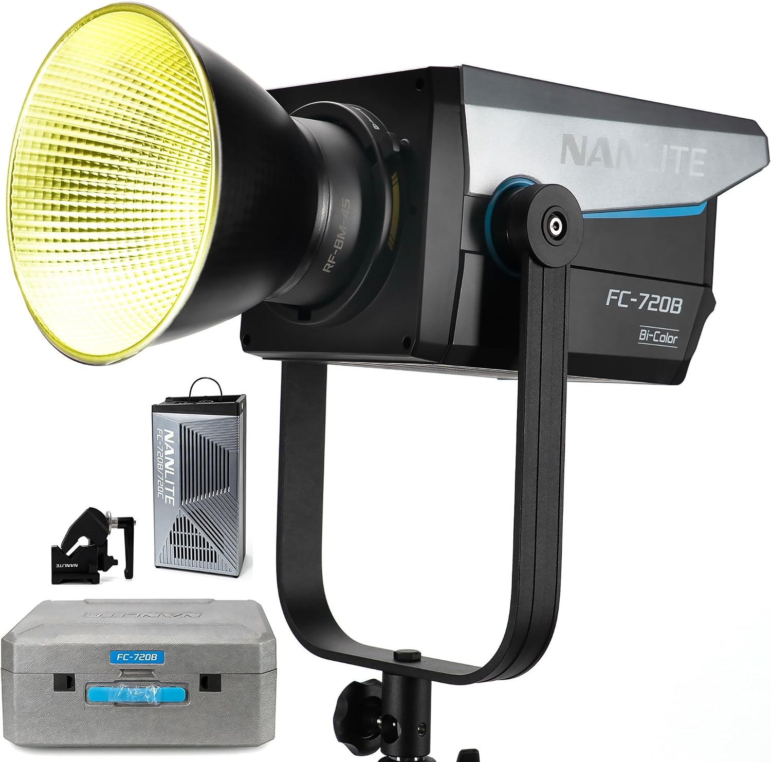 سعر ومواصفات نانلايت كشاف LED FC-720B، ثنائي اللون | مصباح فيديو سي او بي 2700-6500 كلفن، سي ار اي 96 تي ال سي اي 98، حامل بوينز، تحكم ... (B0GF7L28NM) على Amazon EG