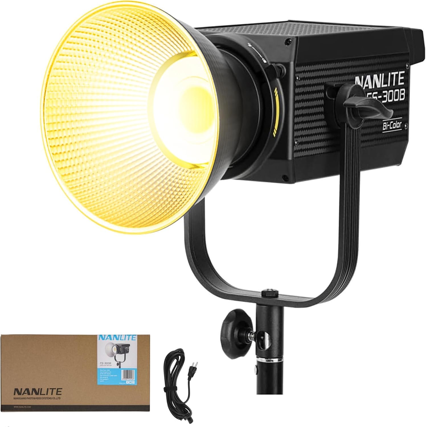 سعر ومواصفات نانلايت مصباح LED ثنائي اللون FS-300B بقدرة 300 واط 2700-6500 كلفن قابل للتعديل CRI 96، تحكم في التطبيق، مصباح فيديو LED بحامل بوينز - ضمان لمدة عام (B0DNQ9F1KH) على Amazon EG